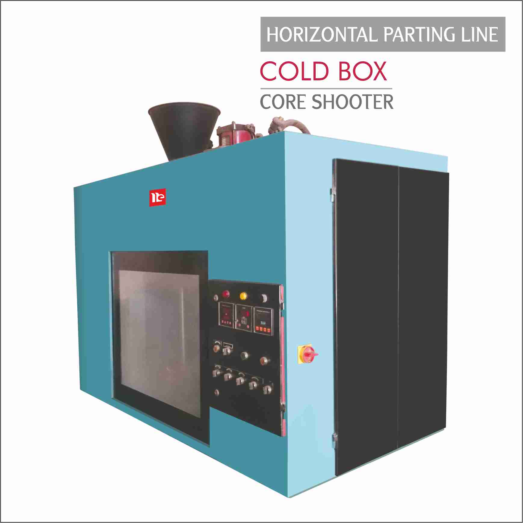 horizontal-parting-line-cold-box-core-shooter