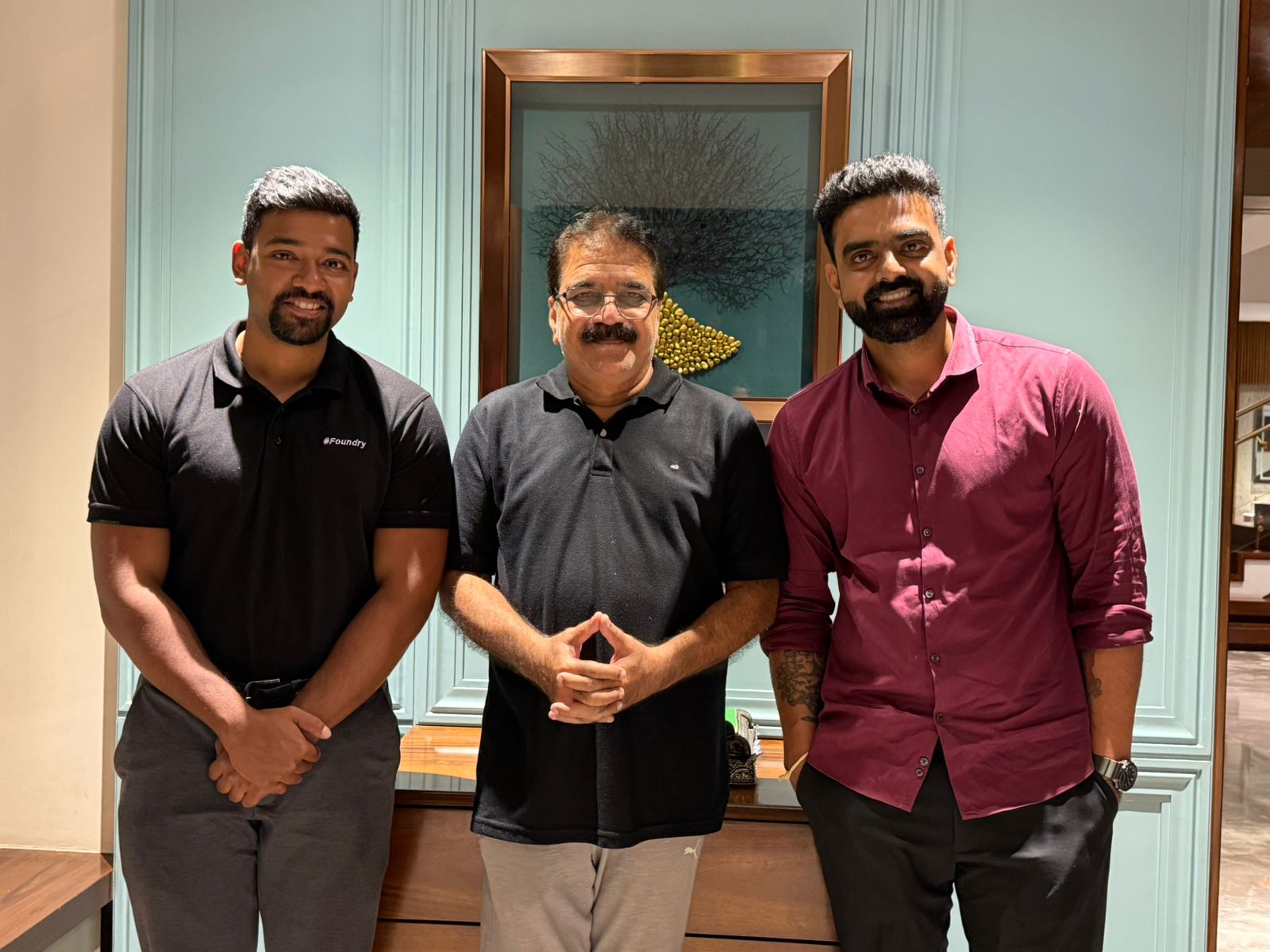 From left to right - Ian Nazareth, Prakash Rathod and Rahul Rathod of Caspro Metal Industries