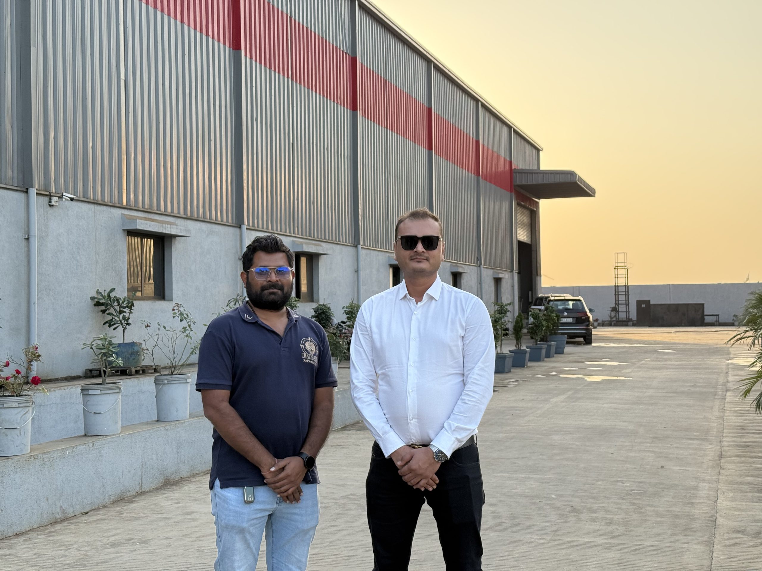 Arpit at his New Lost Foam Casting Foundry along with Nikunj of Shivanand Technocast.