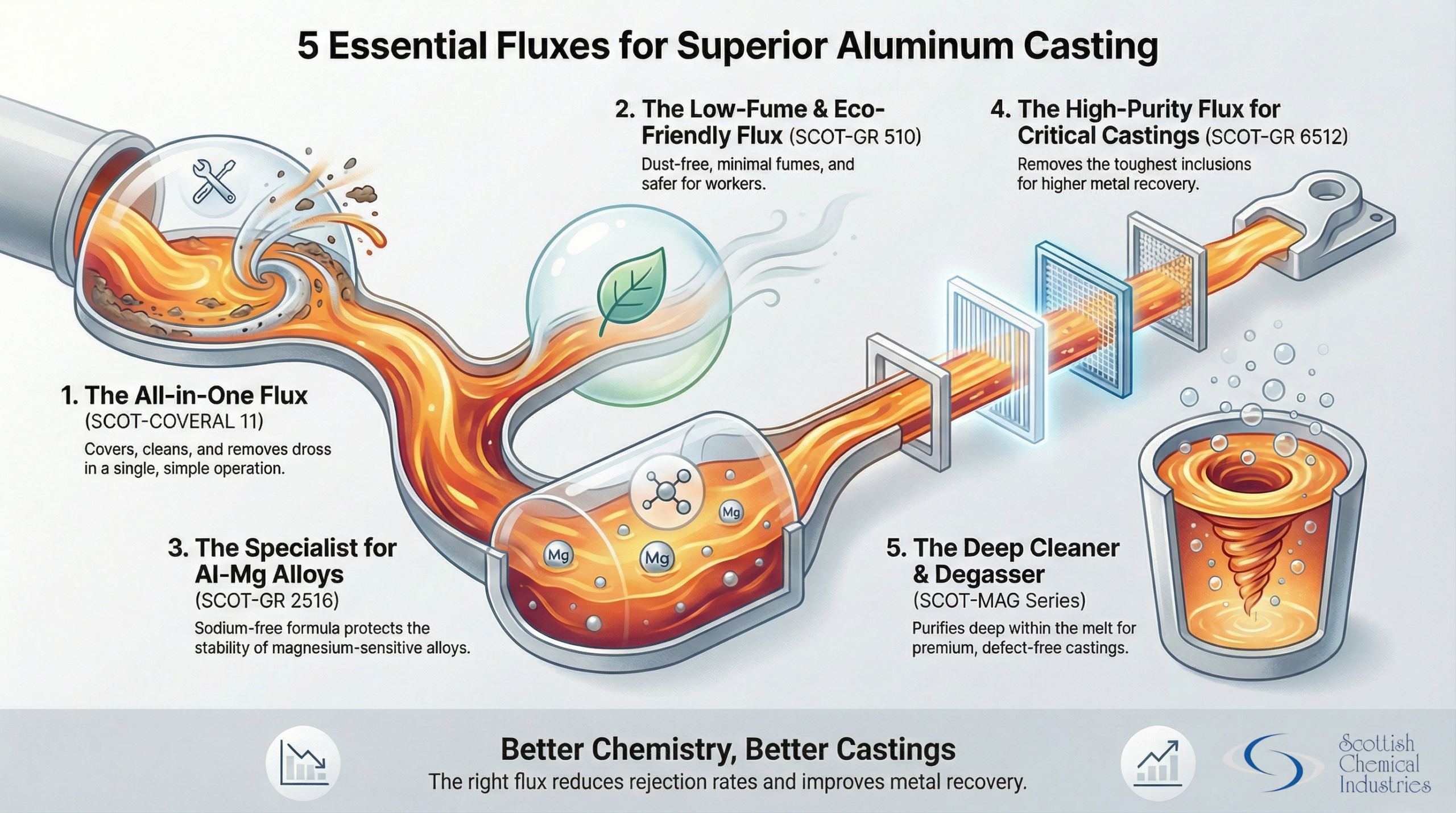 Here’s 5 Fluxes that make an Aluminum Foundry’s Life Incredibly Easier!