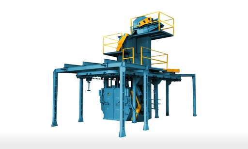Spinner Hanger Type Shot Blasting Machine, Tumble Blast Machine, Overhead Rail, Surface Cleaning, Scale Removal