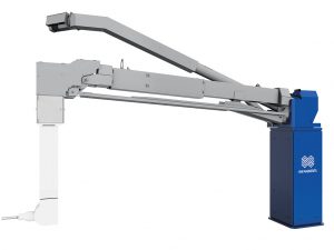 TERMINATOR XL (Electric Arc Furnace gunning manipulator with laser scanner for residual refractory lining measurement)